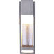 Bryce LED 14 inch Brushed Titanium Outdoor Wall Lantern