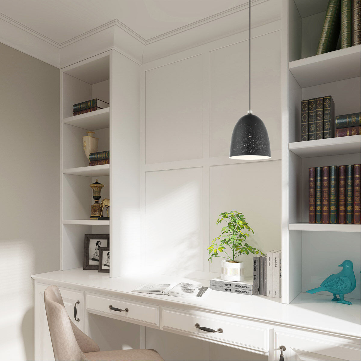 Arlington 1 Light 10 inch Scandinavian Gray with Brushed Nickel Accents Pendant Ceiling Light