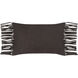 Suede Fringe 20 inch Black Pillow Kit