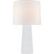 Barbara Barry Danube 28.75 inch 100 watt White Glass Table Lamp Portable Light, Medium