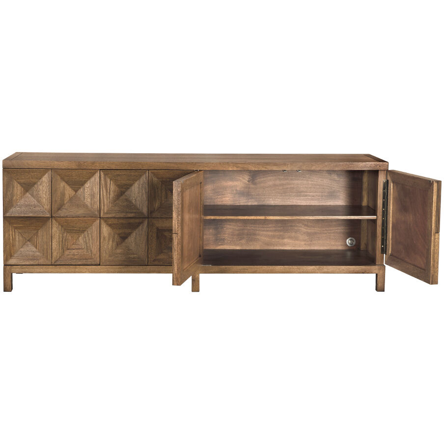 Quadrant 96.5 X 23 inch Dark Walnut Sideboard, 4 Door
