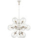 Boudreaux 12 Light 25 inch Matte White with Satin Brass Chandelier Ceiling Light