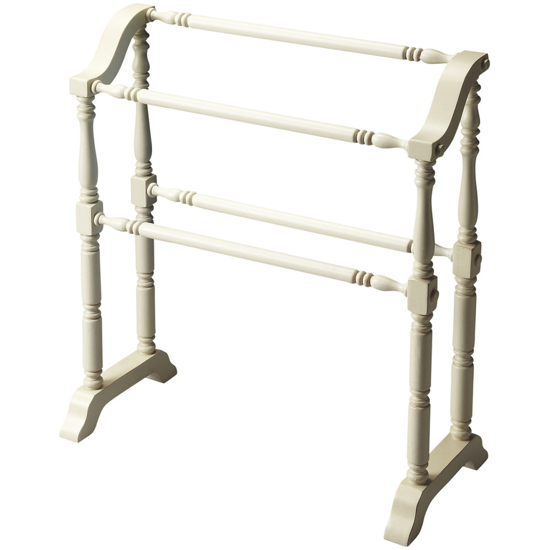 White quilt rack store