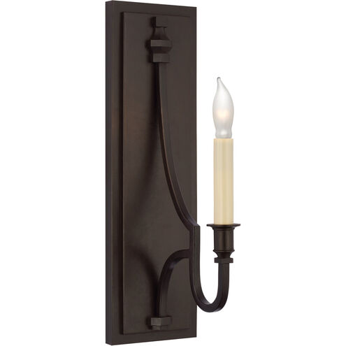 Visual Comfort Chapman & Myers Mykonos LED 5 inch Aged Iron Sconce Wall Light, Medium CHD2560AI - Open Box