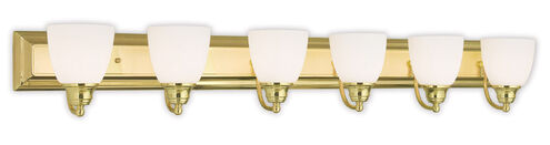 Springfield 6 Light 48 inch Polished Brass Bath Vanity Wall Light