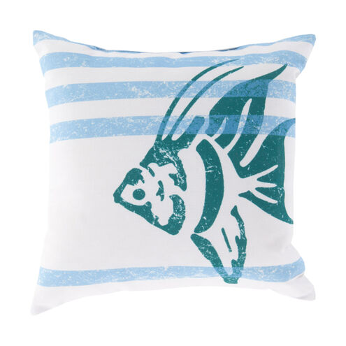 Mobjack Bay 20 X 20 inch Off-White and Blue Outdoor Throw Pillow