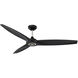 Steltra 56 inch Black and Satin Nickel with Black Blades Indoor Ceiling Fan