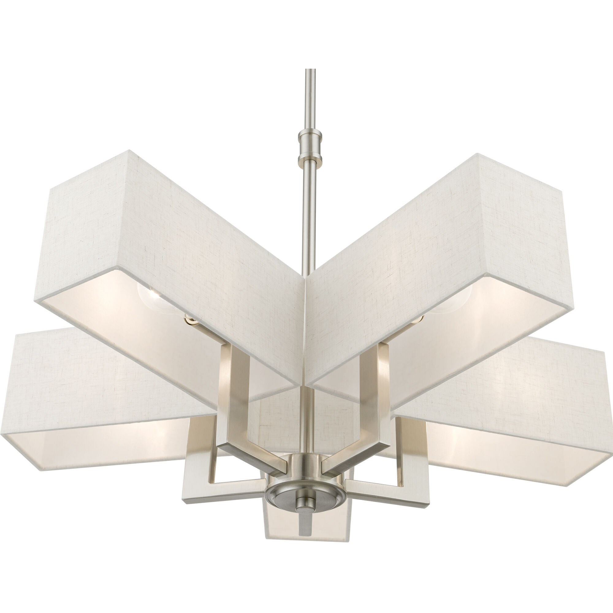 Rubix 5 Light 26 inch Brushed Nickel Chandelier Ceiling Light