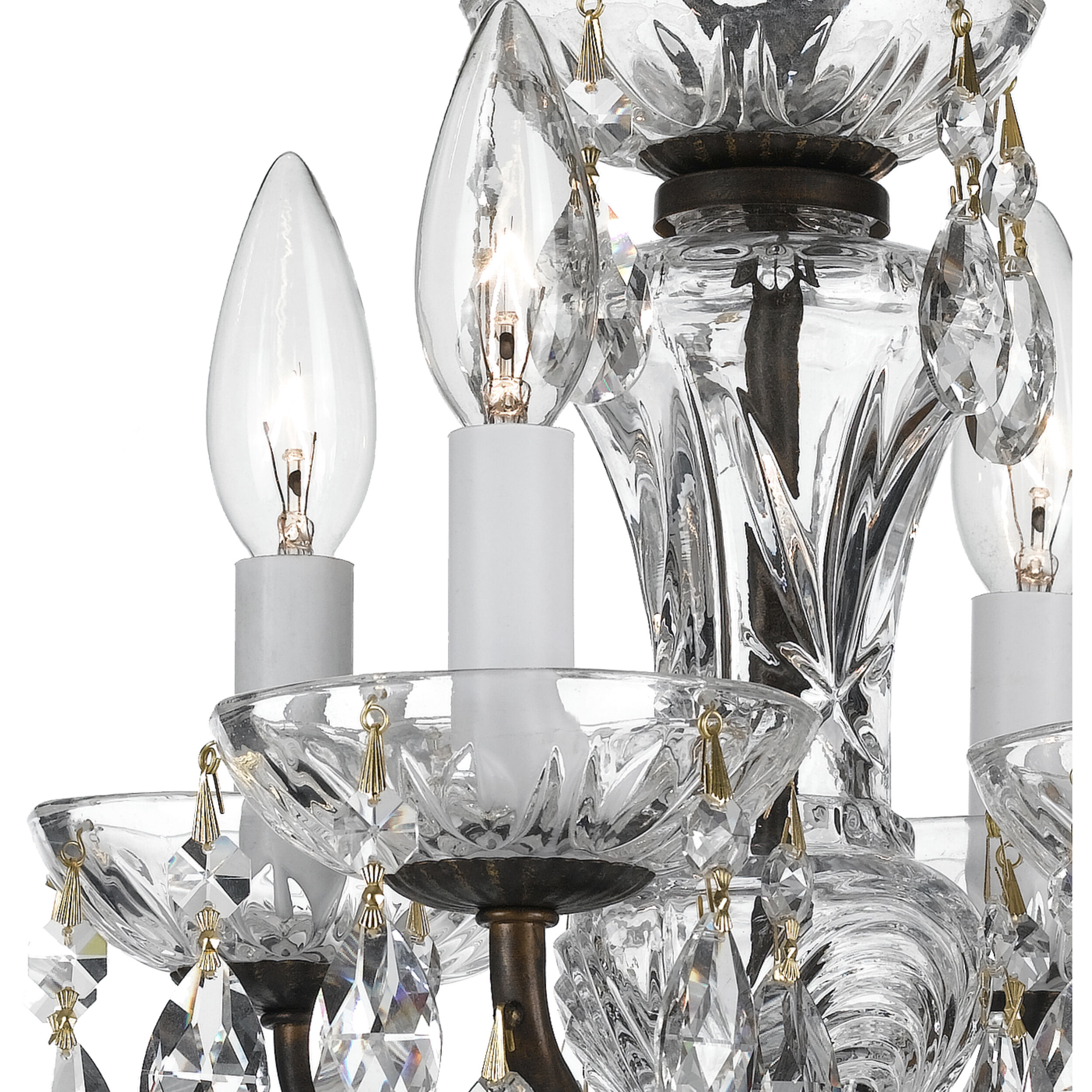 Welton 4 Light 11 inch English Bronze Mini Chandelier Ceiling Light in Clear Italian