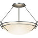 Presidio Tryne 2 Light 16.4 inch Vintage Platinum Semi-Flush Ceiling Light in Opal