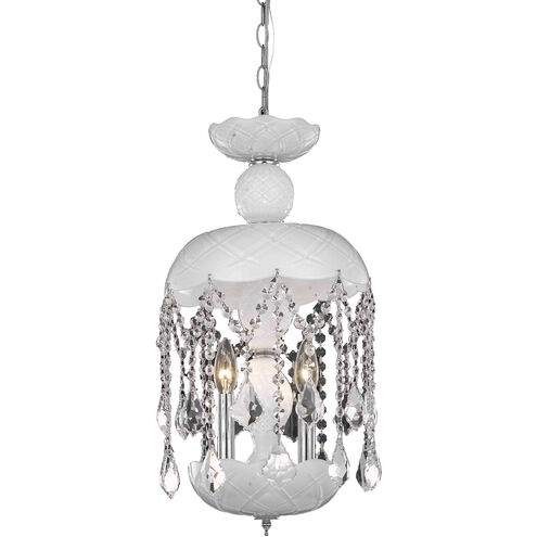 Rococo 3 Light 11 inch White Pendant Ceiling Light