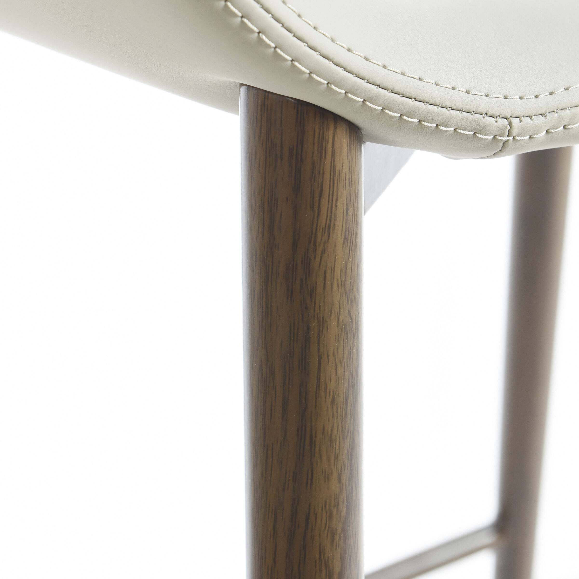 Luna 40.55 inch Light Gray and Walnut Bar Stool