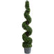 Spiral Boxwood Green/Weathered Grey Faux Plant