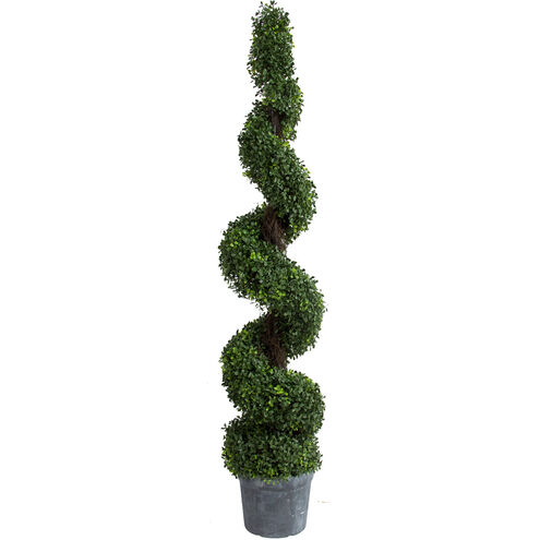 Spiral Boxwood Green Faux Botanical