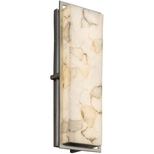 Alabaster Rocks 18 inch Brushed Nickel Outdoor Wall Sconce