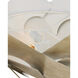 Artiste 3 Light 33 inch Silver Leaf Chandelier Ceiling Light