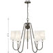 Sheldon 5 Light 32 inch Mediterranean Bronze Chandelier Ceiling Light