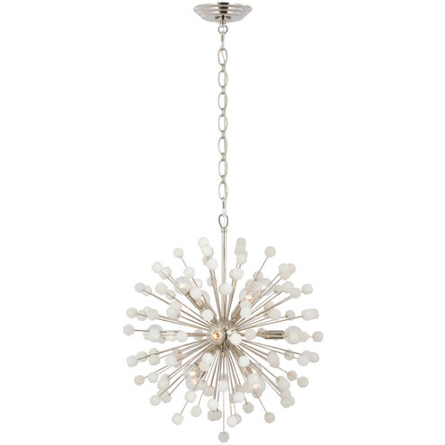 Suzanne Kasler Lys LED 21.25 inch Polished Nickel and Alabaster Chandelier Ceiling Light
