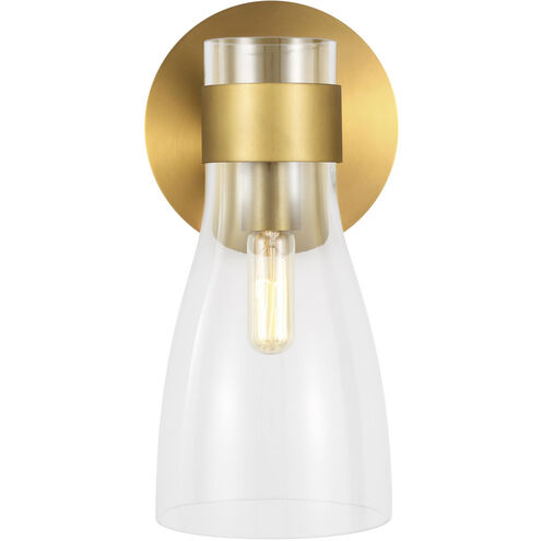 AERIN Moritz 1 Light 5.75 inch Burnished Brass Chandelier Ceiling Light in Clear Glass
