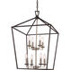 Lacey 8 Light 26 inch Black and Brushed Nickel Pendant Ceiling Light