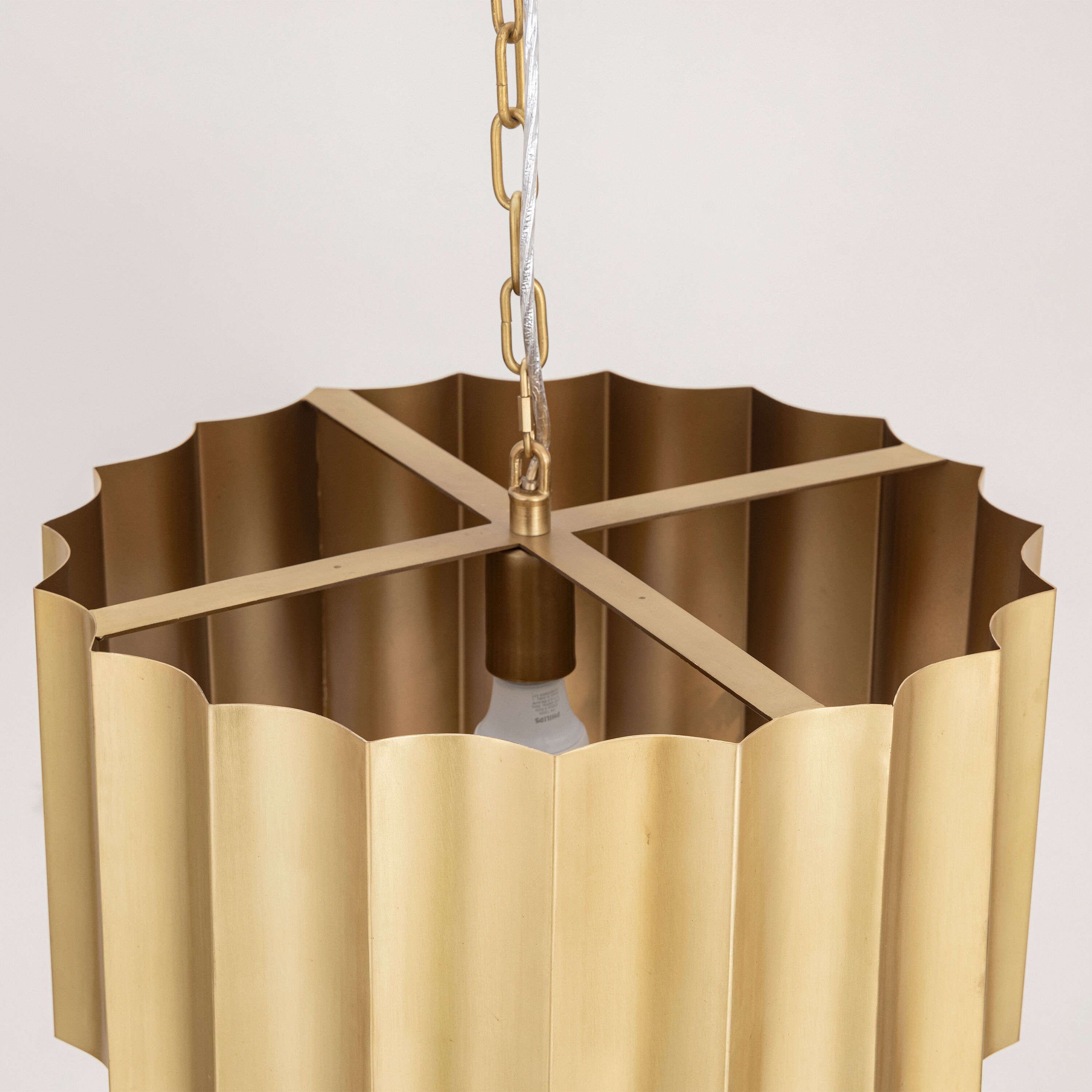 Allegra 1 Light 18 inch Weathered Brass Single Pendant Ceiling Light