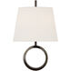 Thomas O'Brien Simone 2 Light 10.25 inch Bronze with Antique Brass Sconce Wall Light, Small