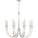 Laurent 8 Light 36 inch Polished Nickel Chandelier Ceiling Light