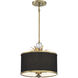 Caprio 3 Light 14.63 inch Natural Brushed Brass Pendant Ceiling Light