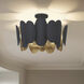Vailen 7 Light 20 inch Dark Matte Black Semi Flush Ceiling Light