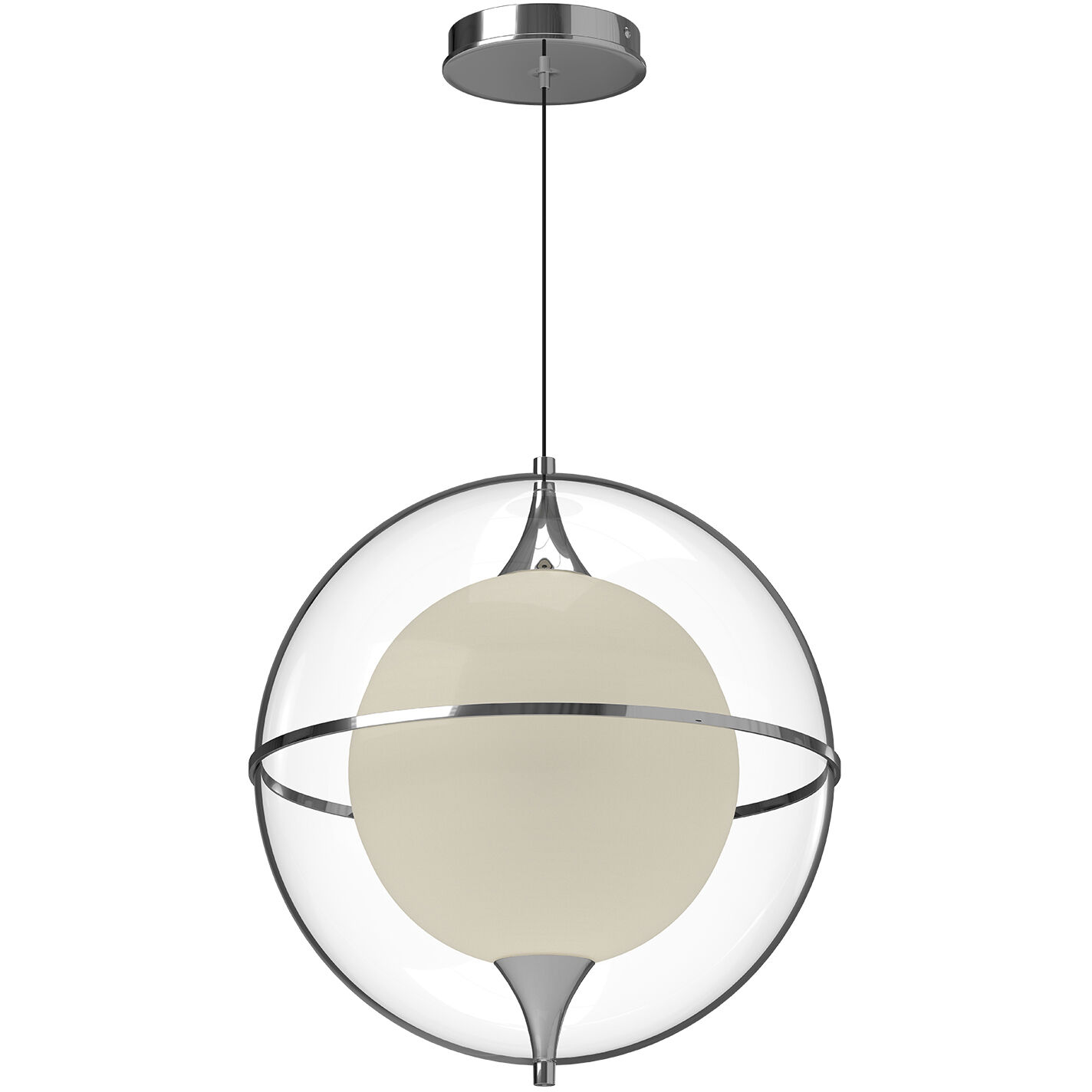 Aries LED 16 inch Chrome Pendant Ceiling Light