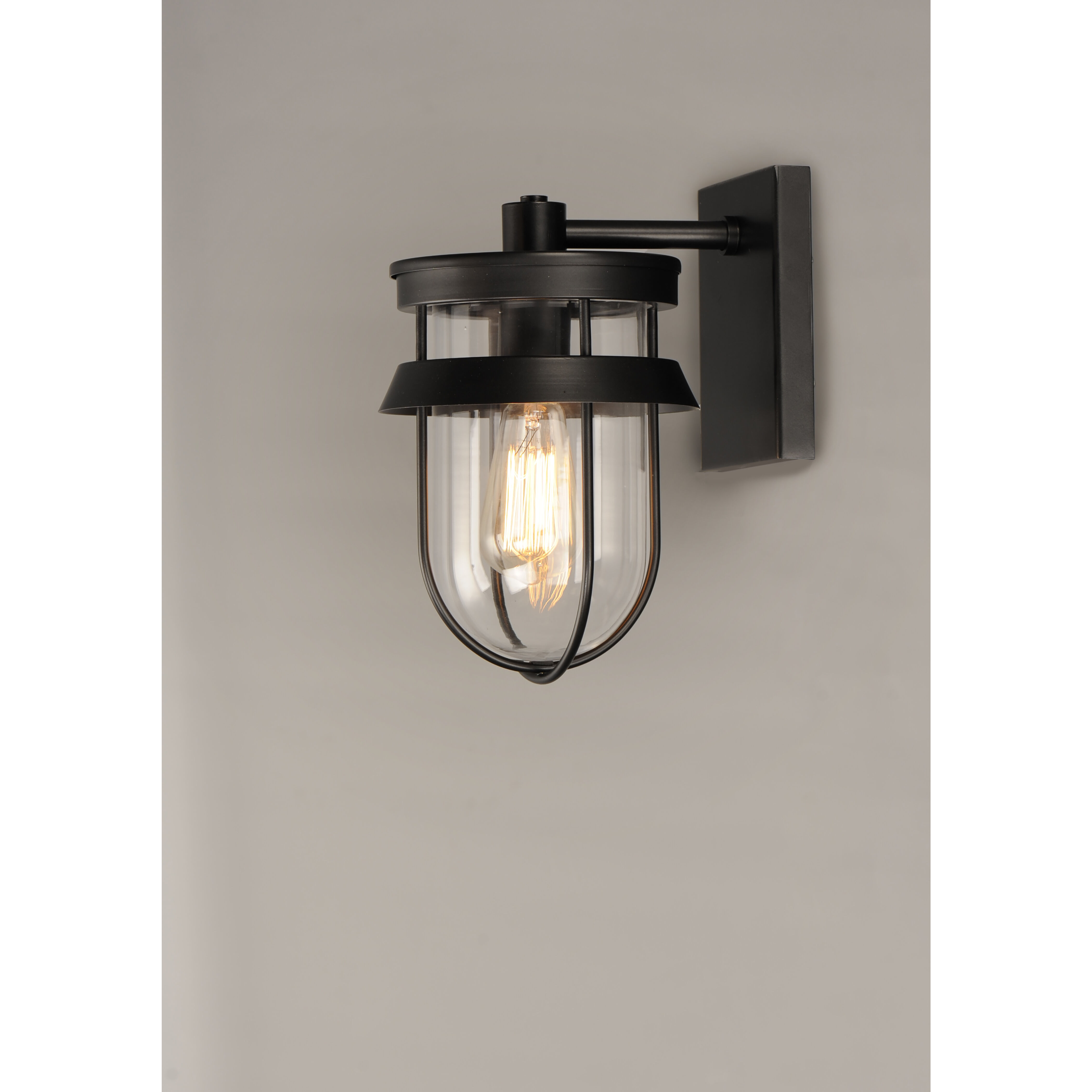 Breakwater 1 Light 10 inch Black Outdoor Wall Sconce