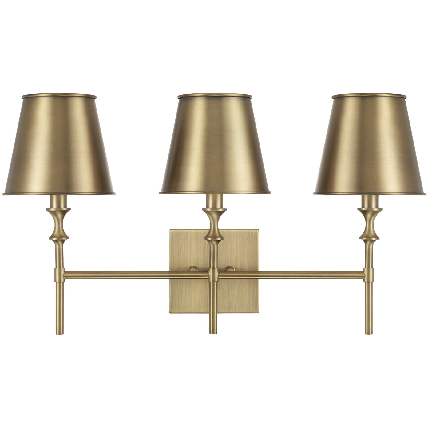 Whitney 3 Light 24 inch Aged Brass Vanity Light Wall Light