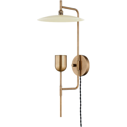 Manti 1 Light 9.75 inch Patina Brass Plug-in Sconce Wall Light