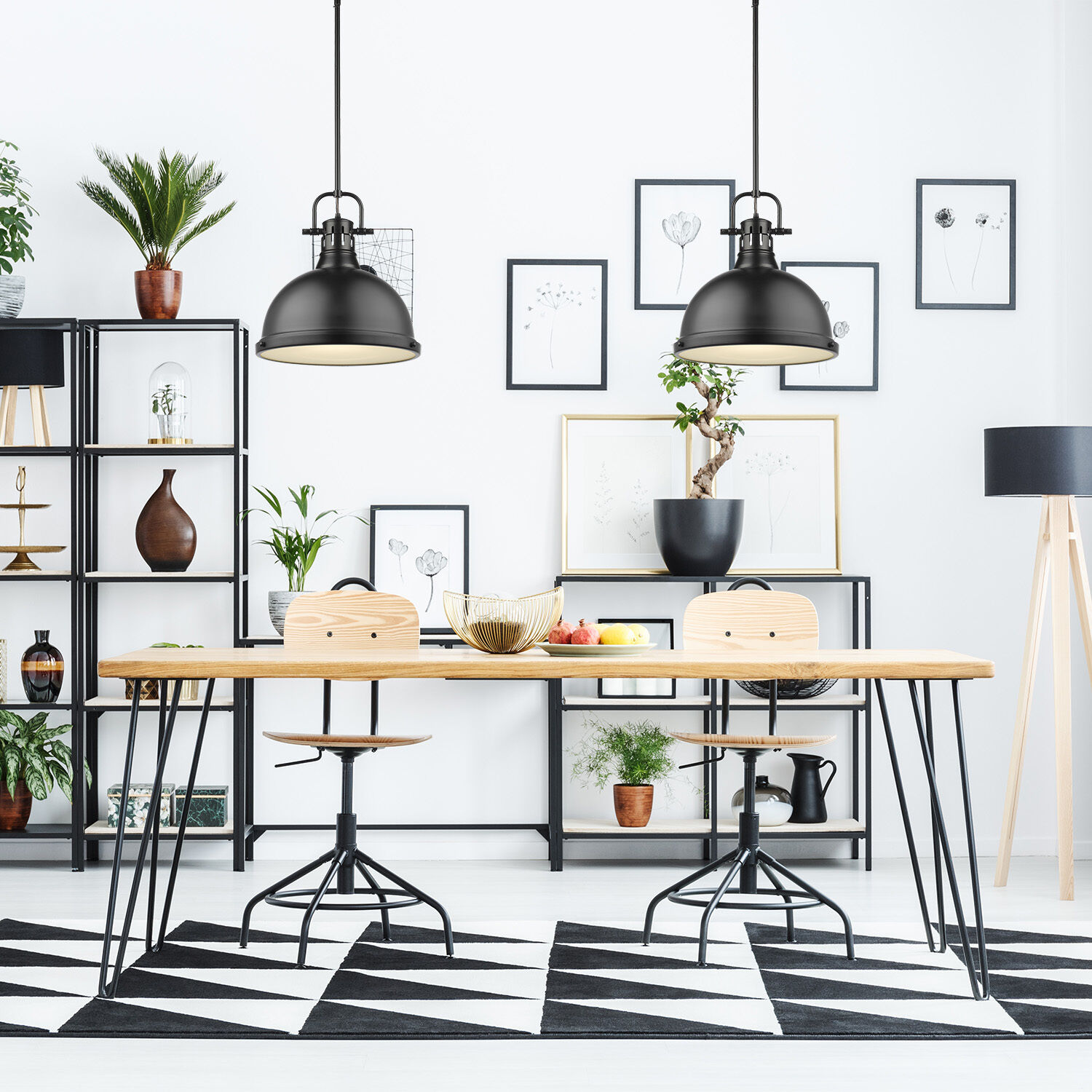 Yep Duncan 1 Light 14 inch Matte Black Pendant Ceiling Light, Large