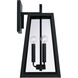 Leighton 3 Light 19.5 inch Black Outdoor Wall Lantern