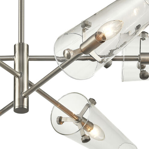 Valante 6 Light 55 inch Satin Nickel Chandelier Ceiling Light