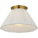 Amber Lewis Bradley LED 12 inch Hand-Rubbed Antique Brass Flush Mount Ceiling Light