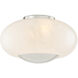 Lottie 2 Light 14 inch Polished Nickel Flush Mount Ceiling Light