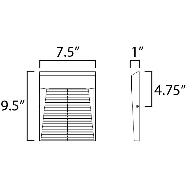 Steps LED 9.5 inch Black Outdoor Wall Mount