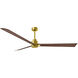 Atlas Alessandra 72 inch Brushed Brass with Walnut Tone Blades Ceiling Fan