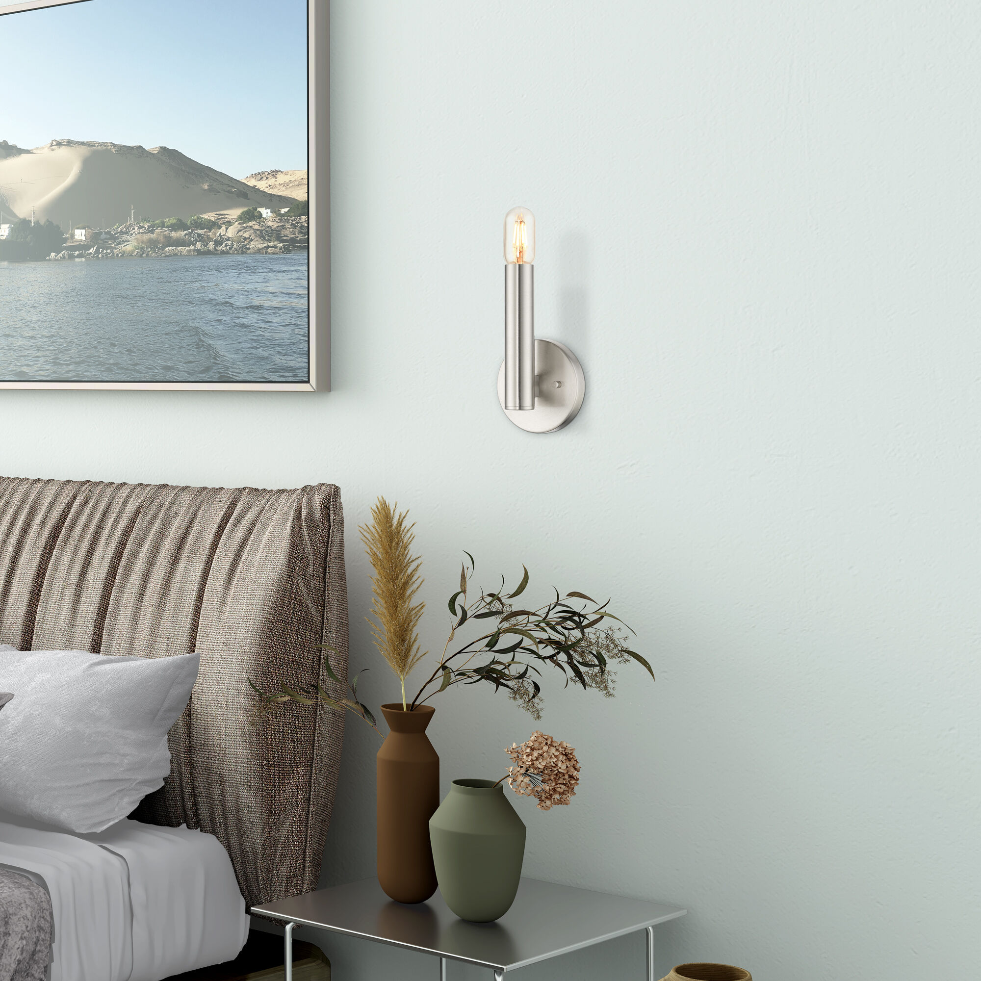 Copenhagen 1 Light 5.13 inch Brushed Nickel ADA Wall Sconce Wall Light, Single