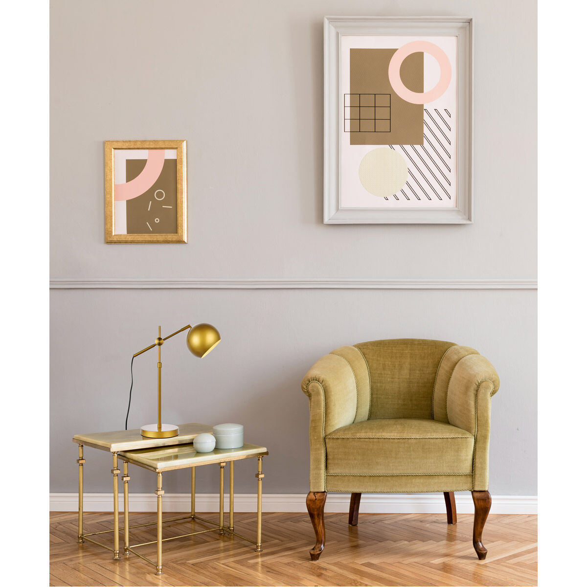 Forrester 17.1 inch 40 watt Brass Table Lamp Portable Light