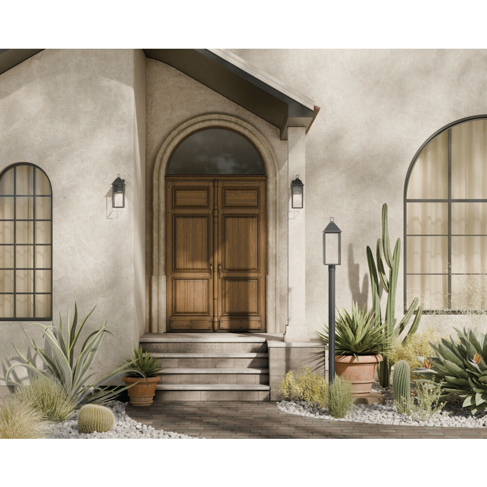 Prin 1 Light 25 inch Black Outdoor Post Lantern