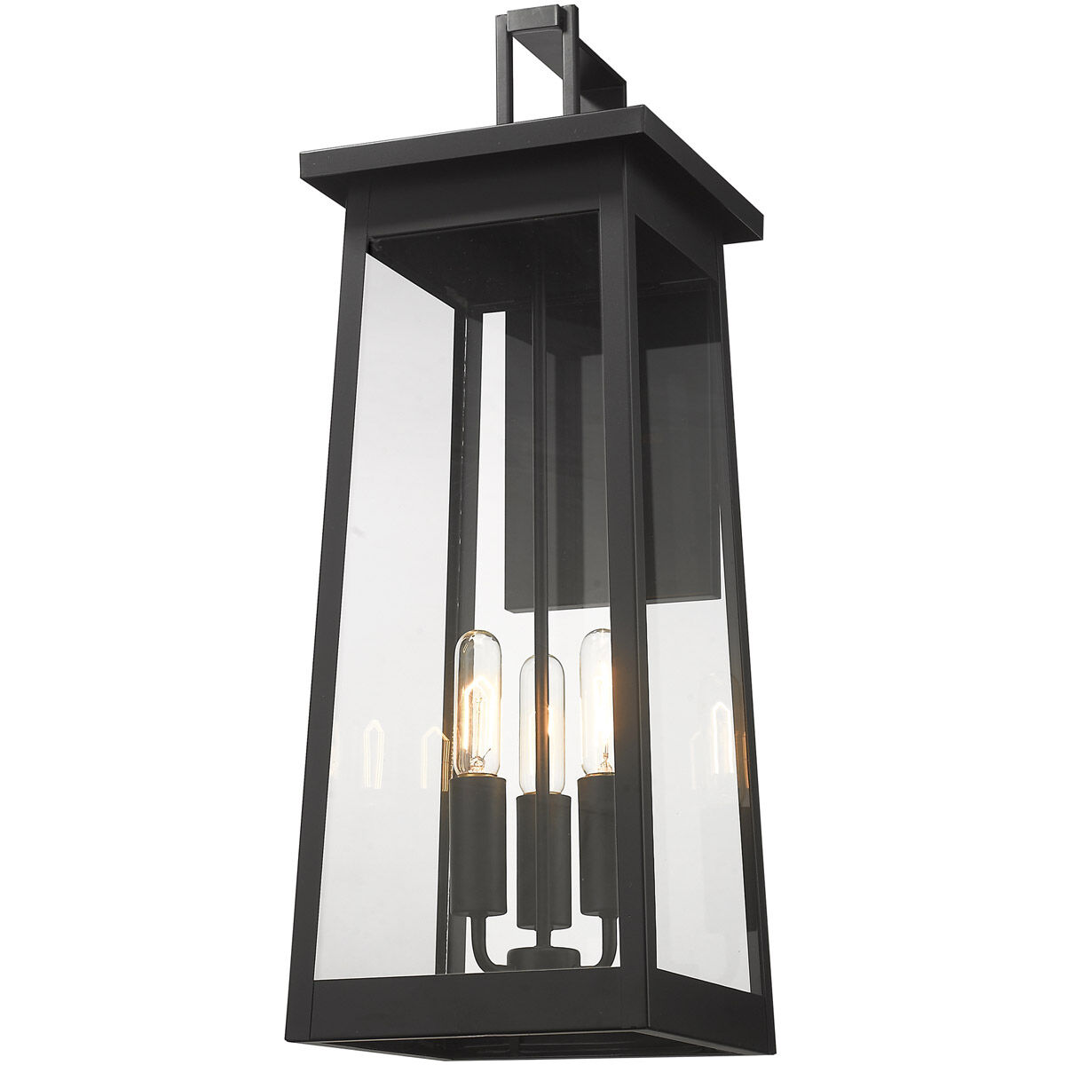 Alden 3 Light 29 inch Matte Black Exterior Wall Mount