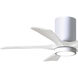 Atlas Irene-5HLK 42 inch Gloss White with Matte White Blades Ceiling Fan, Flush Mounted