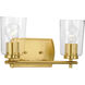 Adley 2 Light 14 inch Satin Brass Bath Vanity Wall Light