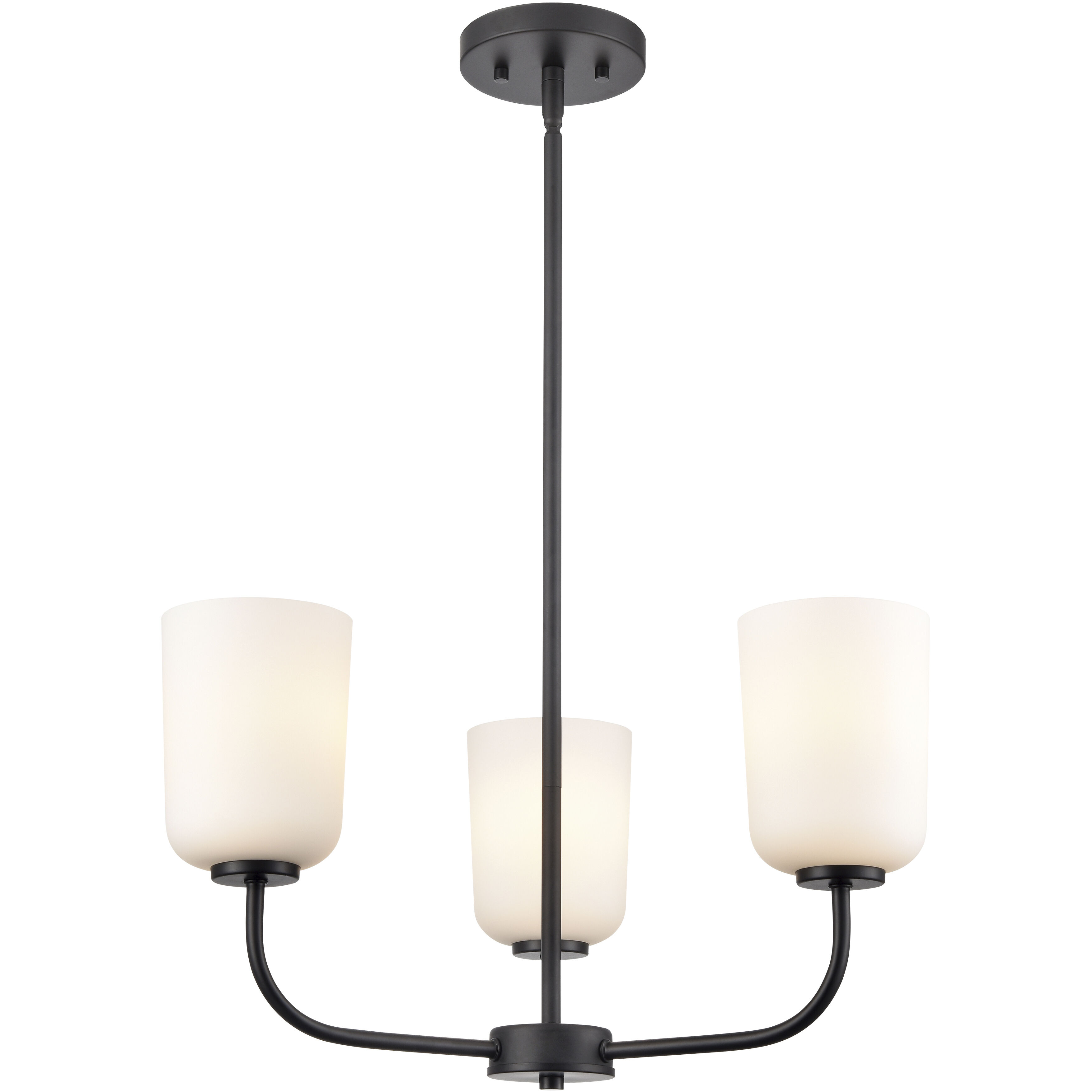 Laphia 3 Light 21 inch Matte Black Chandelier Ceiling Light