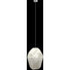 Natural Inspirations 1 Light 4.75 inch Silver Pendant Ceiling Light in Clear Quartz Studio Glass 3