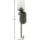 Casa 1 Light 5 inch Olde Black Indoor Wall Sconce Wall Light in Clear Seedy
