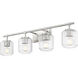 Landon 4 Light 32 inch Brushed Nickel Vanity Wall Light